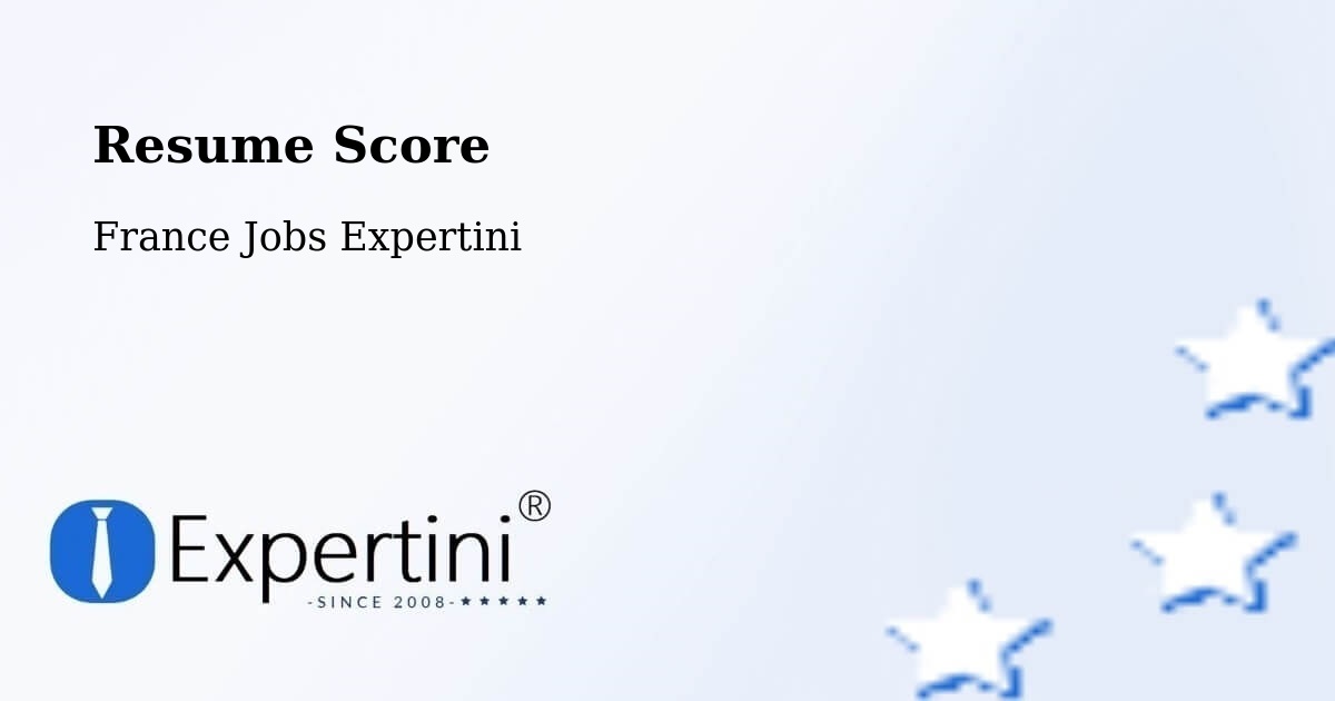 Resume Score & Job Description Match Tool – Condom - France Jobs Expertini